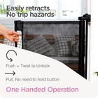 Perma Child Safety Retractable Baby Gate Black Mesh 33  Tall 71    Wide For Stairs