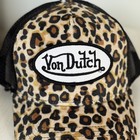 Sale  Nwt  Von Dutch Leopard Print Velvet Trucker Hat - Adjustable Snapback 