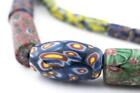 Venetian-inspired Millefiori Trade Beads 12mm Indonesia Multicolor Cylinder