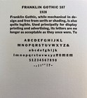 New Letterpress Type - 12 Pt  Franklin Gothic