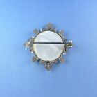 Victorian Carved Mother Of Pearl Brooch   Antique Mop Pin