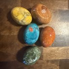 Lot Of 5 Vintage Eggs  Marble Multi Colors