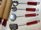 Antique Vintage Child   s Kid s Aluminum Cookware Set Kitten Mittens Percolator