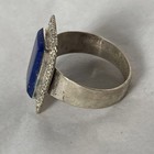 Vintage Afghan Turkmen Tribal Lapis Lazuli Kuchi Ring Boho Rectangle Sz 8 Kr7