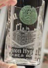 Prepro Etched Soda Glass Green Seal Ginger Ale Kensington Philadelphia Pennsylva