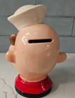 Vintage Popeye Coin Bank Ceramic Figurine Vandor Imports 6  Tall
