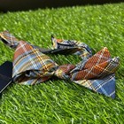 Cremieux Plaid Bow Tie Multicolor Adjustable Necktie Formal Event Party Mens Nwt