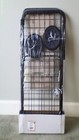 Folding Shopping Cleaning Cart Basket Utility Trolley Laundry Grocery 4 Wheels