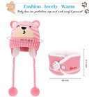 Baby Winter Warm Knit Fleece Lined Beanie Hat Scarf Newborn Toddler Cap