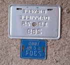 Bicycle License Plate Tag Lot Of 2 - Danville 1975   Scpa 1965