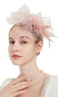 Fascinators For Women Tea Party Headband Hats Cocktail Flower Mesh Feathers Head