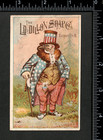 Uncle Sam Anthropomorphic American Eagle Flag Soap Zanesville Oh Trade Card J us