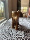Beautiful Large Vintage Hand Carved Wooden Elephant Trunk Up No Tusks