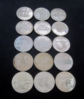  lot Of 15 Different  Canadian  1 Uncirculated proof Silver Dollars   Free Ship 