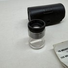 Bausch   Lomb Measuring Magnifier Eye Loupe   Leather Case 81-34-35 Vintage