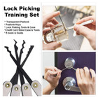 15-piece Locksmith Training Kit With Transparent Practice Lock   Case
