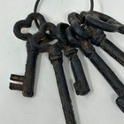 Vintage Style Cast Iron Jailer Skeleton Keys Rustic Black Metal Decor Set Of 6