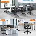 Ergonomic Office Chair  Lumbar Support  Adjustable Height With Armrests For Adu