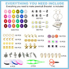 7200 Clay Beads Bracelet Making Kit 24 Colors Spacer Flat Beads For Jewelry Gift