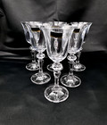 Shot Crystal Glass Set Of 6 Liqueur Cordial Vodka  2 Oz 60 Ml Czech Bohemia Gift