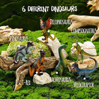 6-piece Dinosaur Toy Set  Colorful Small Dinosaur Figures For Kids   Decor