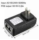 15v 0 8a Wall Plug Poe Injector Ethernet Adapter Ac100v-240v Power Supply Us