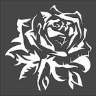 Reusable Rose Logo Stencil Template Reusable For Wall Art  Diy Crafts  Fabric Pa