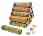 Aifieego 512 Pcs Assorted Preformed Coin Rolls Wrappers For Quarters  Dimes     