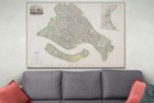 1838 Map Of Venice Italy     Historic City Canals  Streets   Maritime Trade Routes