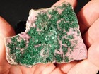 Cobaltoan Calcite Or Cobalto Calcite Crystal Cluster With Malachite Congo 148gr