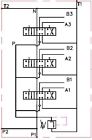 6 Spool Hydraulic Monoblock Double Acting Control Valve  21 Gpm  Sae Ports
