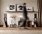 4-tier Corner Av Media Stand With Adjustable Shelves  white Oak 