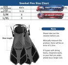 Snorkel Fins  Adjustable Swim Fins For Diving Snorkeling Unisex Adult And Youth