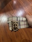 Burberry Reversible Check Tb Belt Tan black Size 110 Fits Waist Size 28-34