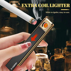 2 Pack Of Cigarette Case With Lighter For 100 s King Size  Retro Pu Leather 100m