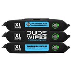 Dude Wipes Flushable Xl Wet Wipes  Unscented  48 Ct  3 Pack