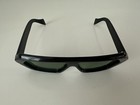 Vintage  new  1960   s Glam Unisex Sunglasses Black Hex Frame