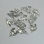 12 Tibet Silver Tone Alloy Zodiac Astrology Horoscopes Set Charm Pendants