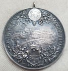 Mainz 1894 Shooting Medal Unc Silver City View Germany German State Gorgeous