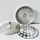 Communion Set 15 Pc Tray With Cup Holders  Silver Aluminum Trays Vintage