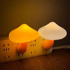Led Night Light Mushroom Wall Socket Lights Lamp For Bedroom Home Decoration