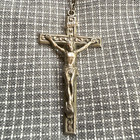 Antique Catholic Rosary Necklace Sterling Silver Crucifix With Pearl Beads