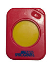 Vintage Travel Spirograph Drawing Toy Red Case   4 Blue Gears Wheels Set Hasbro