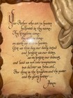 Lords Prayer Wall Art 3d Praying Hands Frame Resin Faux Wood 10 5x13    Religious