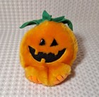 Vintage 1994 Puffkins Halloween Pumpkin Gourdy Bean Bag Plush Stuffed Animal