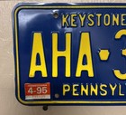 1995 Pennsylvania License Plate Keystone State Blue   Yellow   Aha-3062