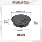 3 Inch Desk Grommet  4pcs Cable Grommet Wire Management Cable Hole Cover  Black
