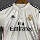 Real Madrid 2014-2015 Football Jersey Shirt Mens Size Medium White Adidas Soccer