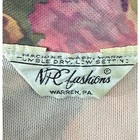 Vintage 70s Disco Blouse Npc Fashions  Pink Watercolor Floral  Dagger Collar 