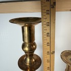 Huge Brass Candlesticks 21    16  Patina  Straight  Huge Lot Of  2  Tiered